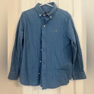 Vineyard Vines Kids Blue Gingham Button-Down Shirt